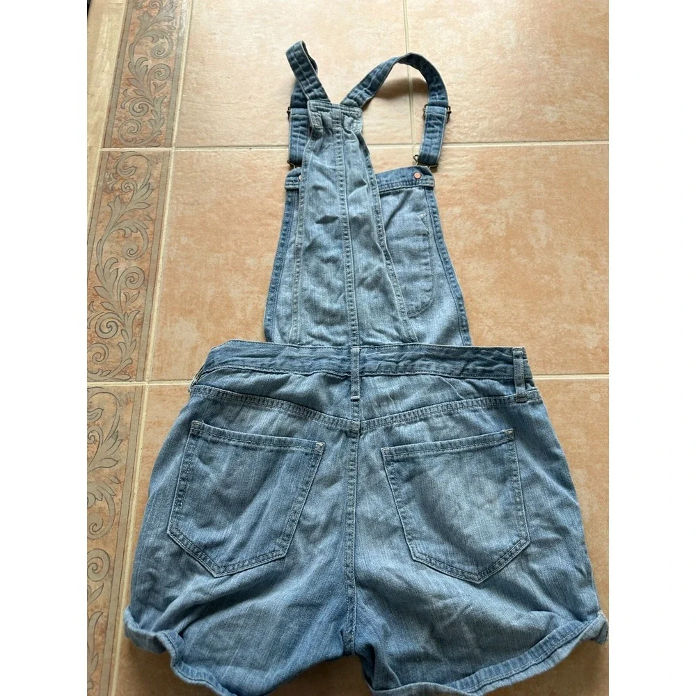 Old Navy Denim Overall Shorts Women's  Blue Denim   size XS‎ TP
